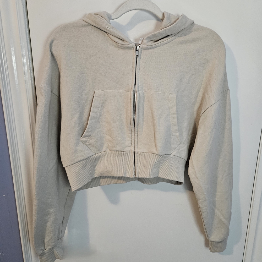 Garage Cream Zip-Up Hoodie